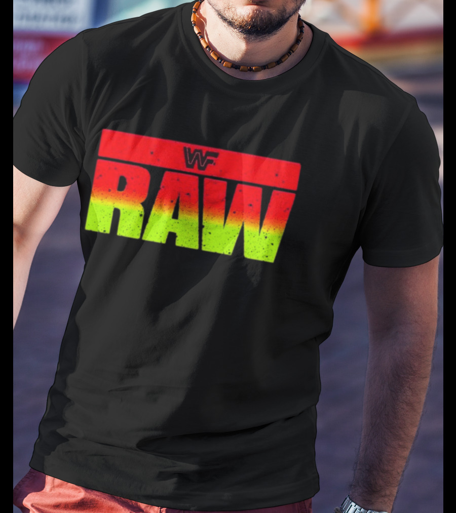 WWF RAW Vintage Style Classic Logo Retro Wrestling T-Shirt
