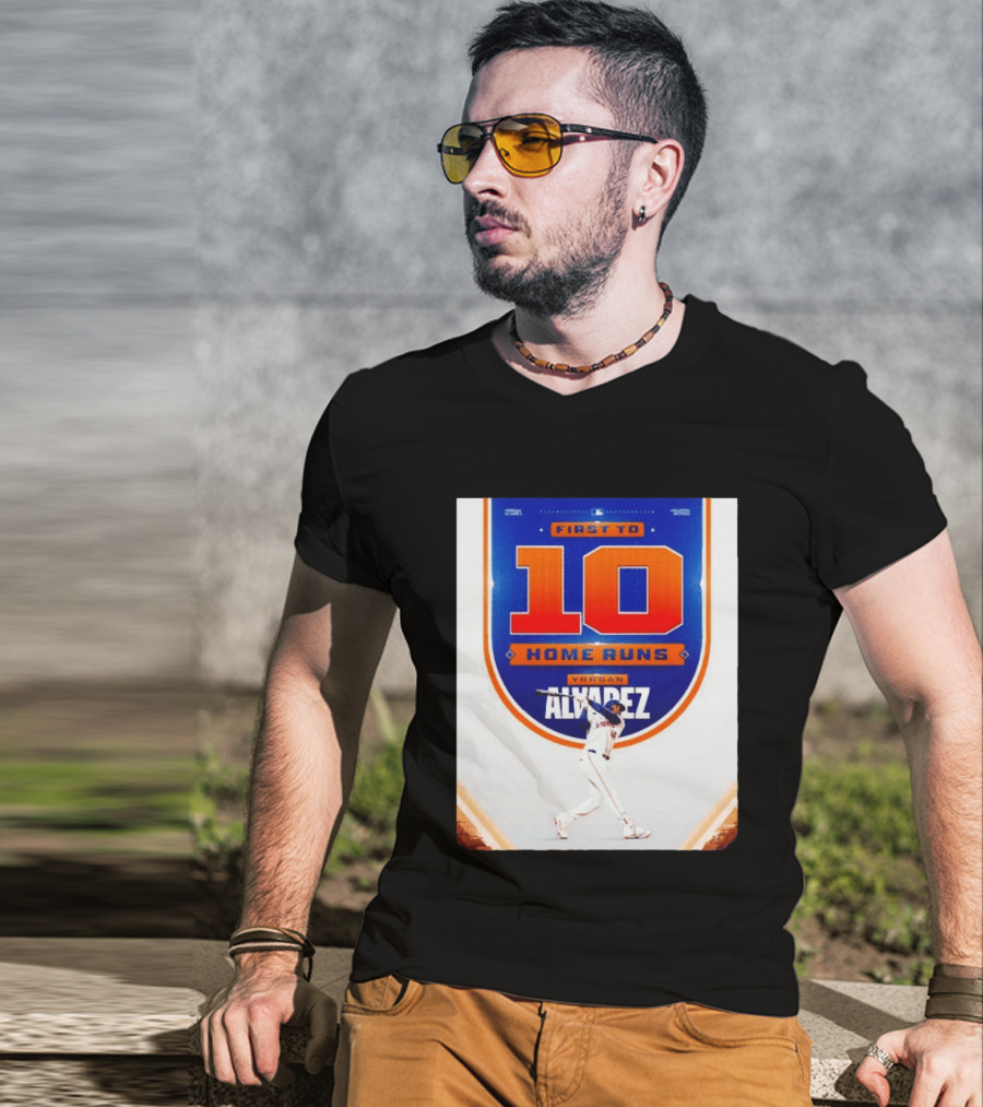 Yordan Alvarez First To 10 Home Runs Houston Astros MLB T-Shirt