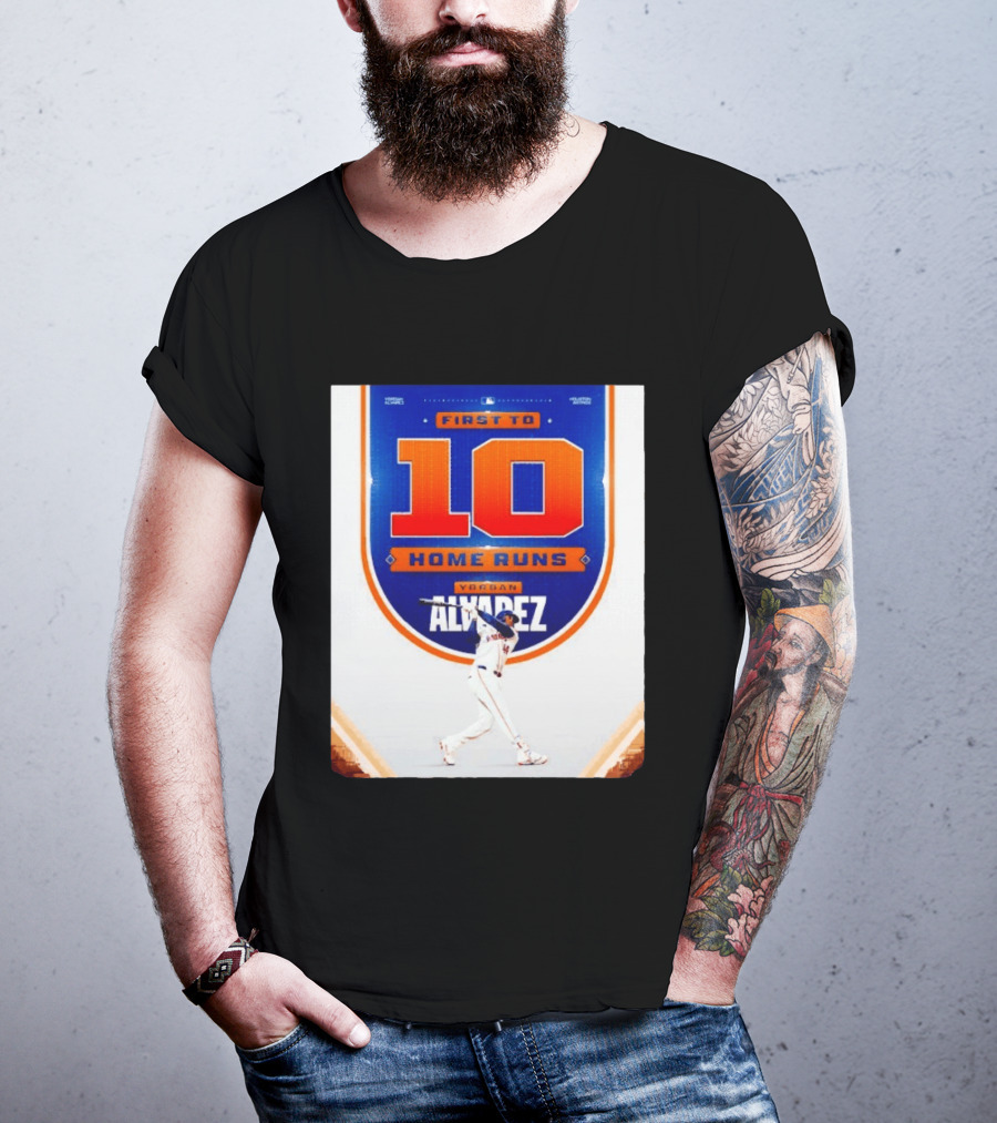 Yordan Alvarez First To 10 Home Runs Houston Astros MLB T-Shirt