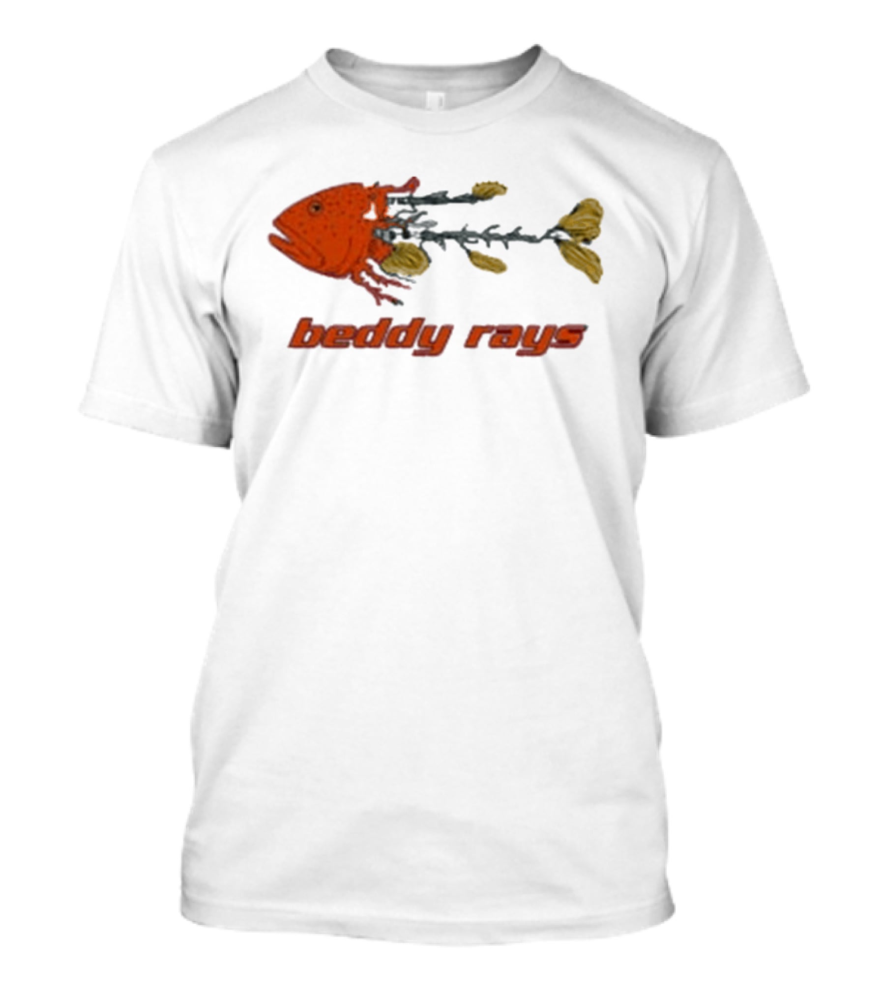 Beddy Rays Coral Trout Fish Skeleton T-Shirt