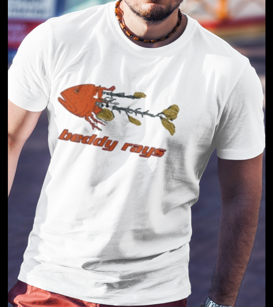 Beddy Rays Coral Trout Fish Skeleton T-Shirt