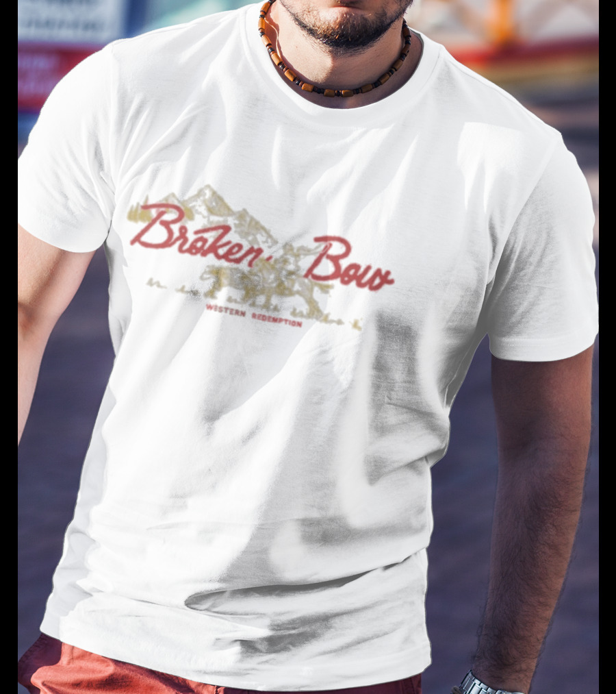Broken Bow Western Redemption Mountains Wolves T-Shirt
