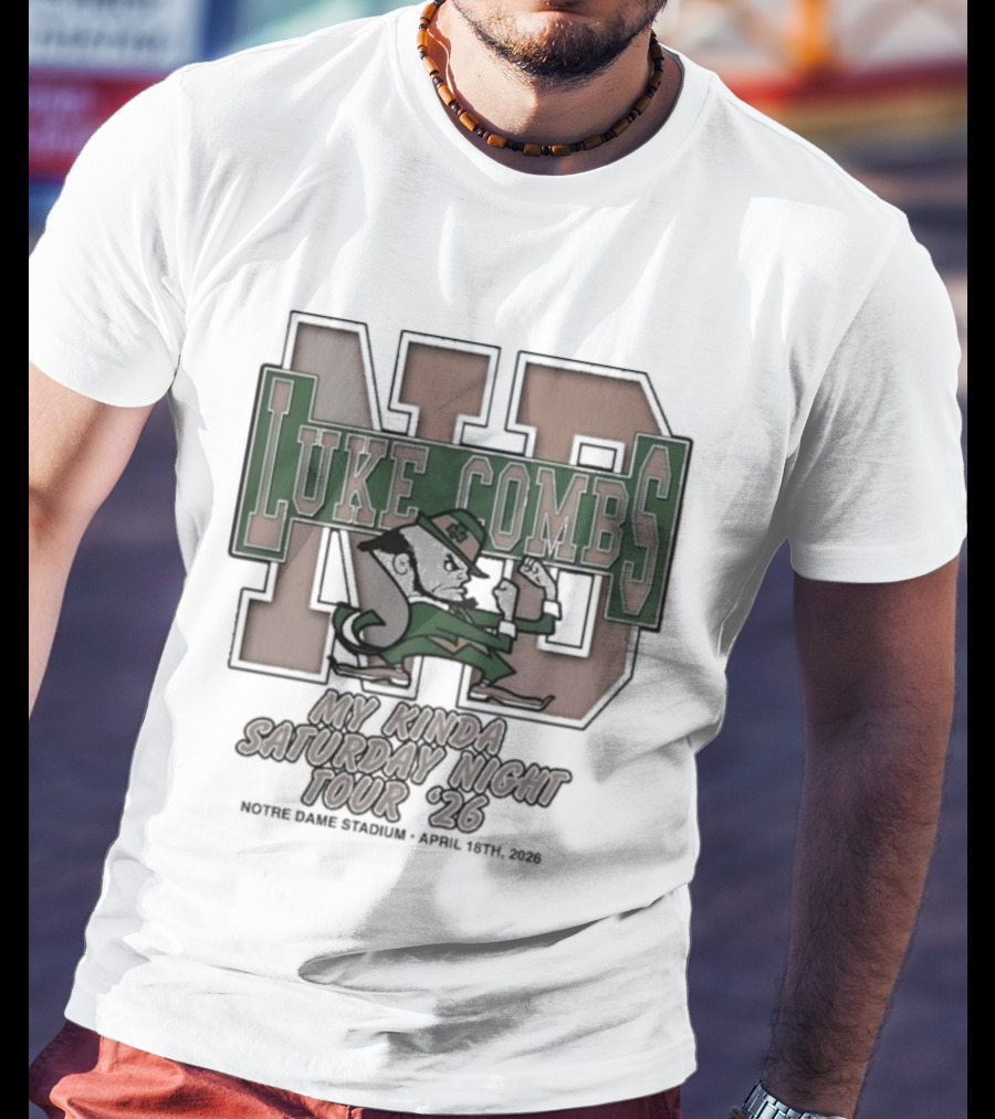 Luke Combs Notre Dame ND My Kinda Saturday Night Tour '26 T-Shirt