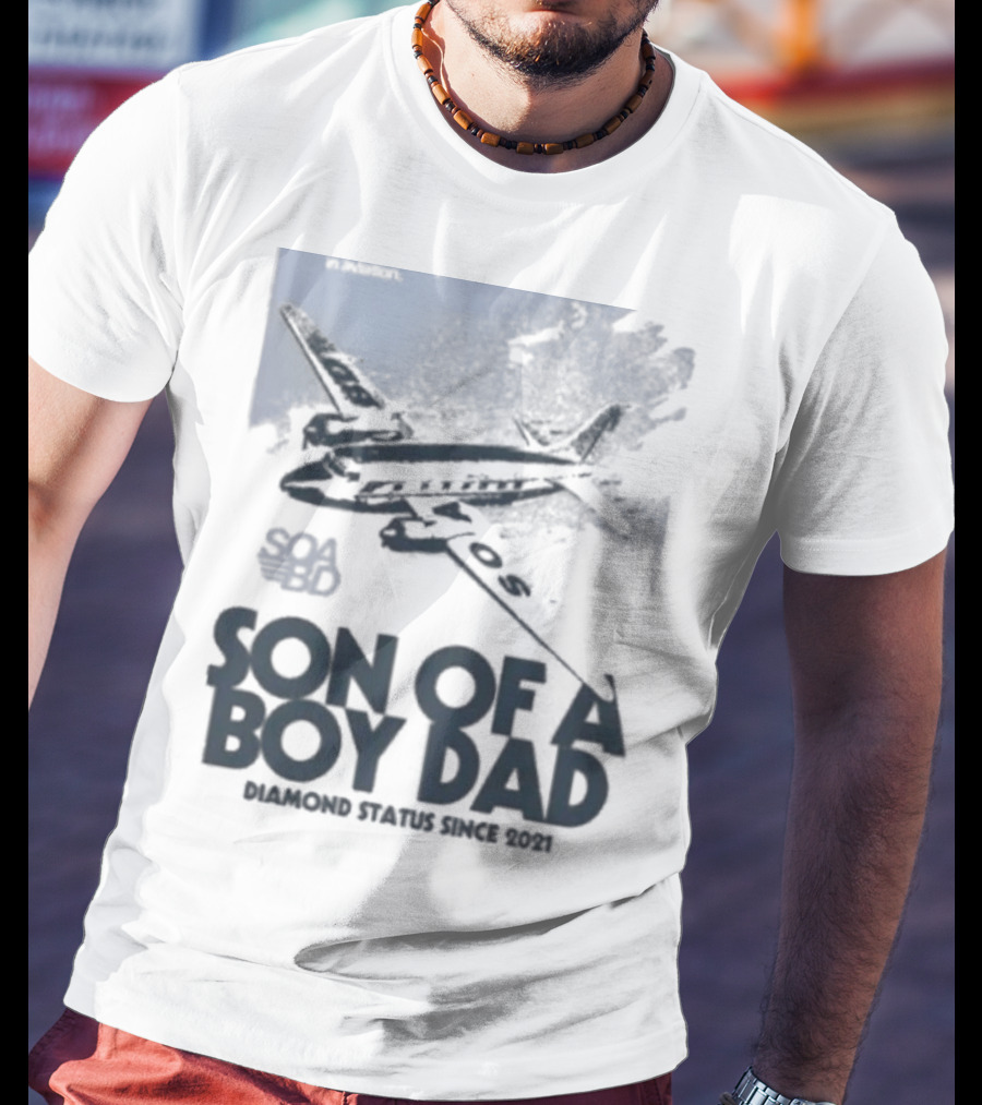 Son Of A Boy Dad Airline Pocket T-Shirt