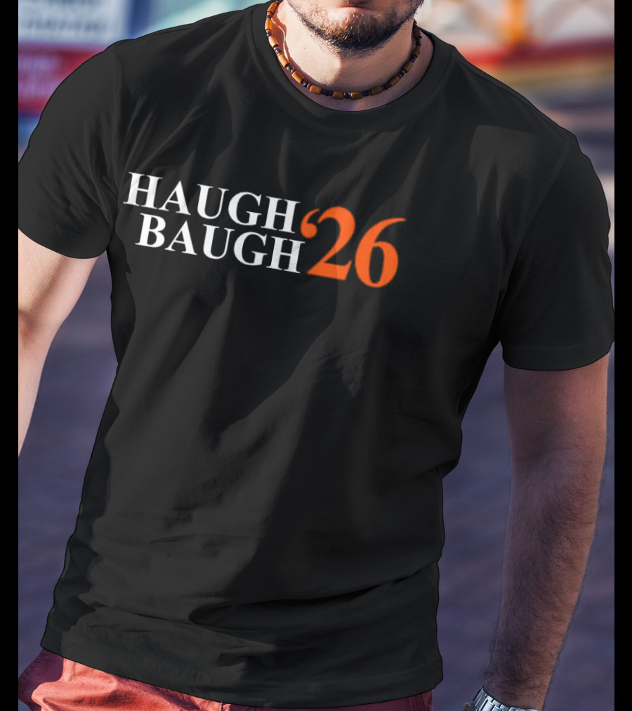 Haugh Baugh 26 Bold White Orange T-Shirt