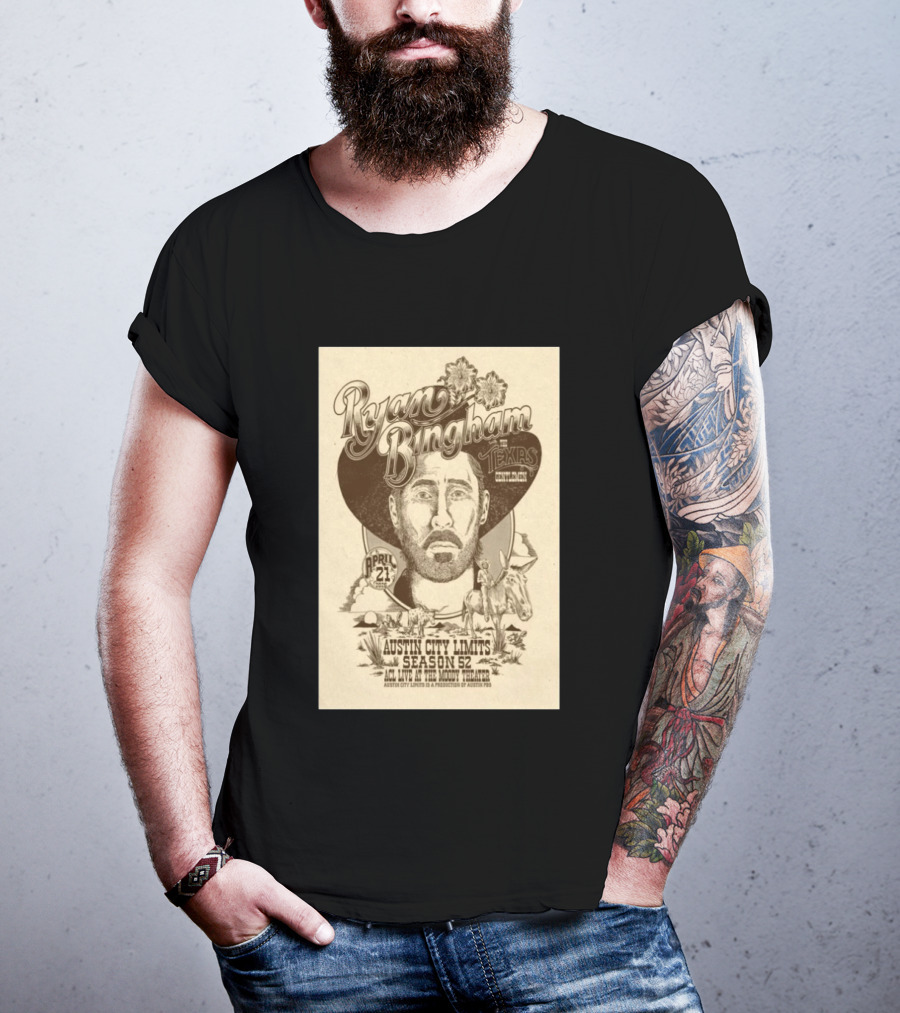 Ryan Bingham With The Texas Gentlemen Austin City Limits Season 52 April 21 2026 Moody Theater T-Shirt