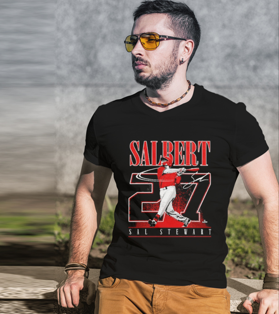 Salbert Sal Stewart Cincinnati Reds 27 Player T-Shirt