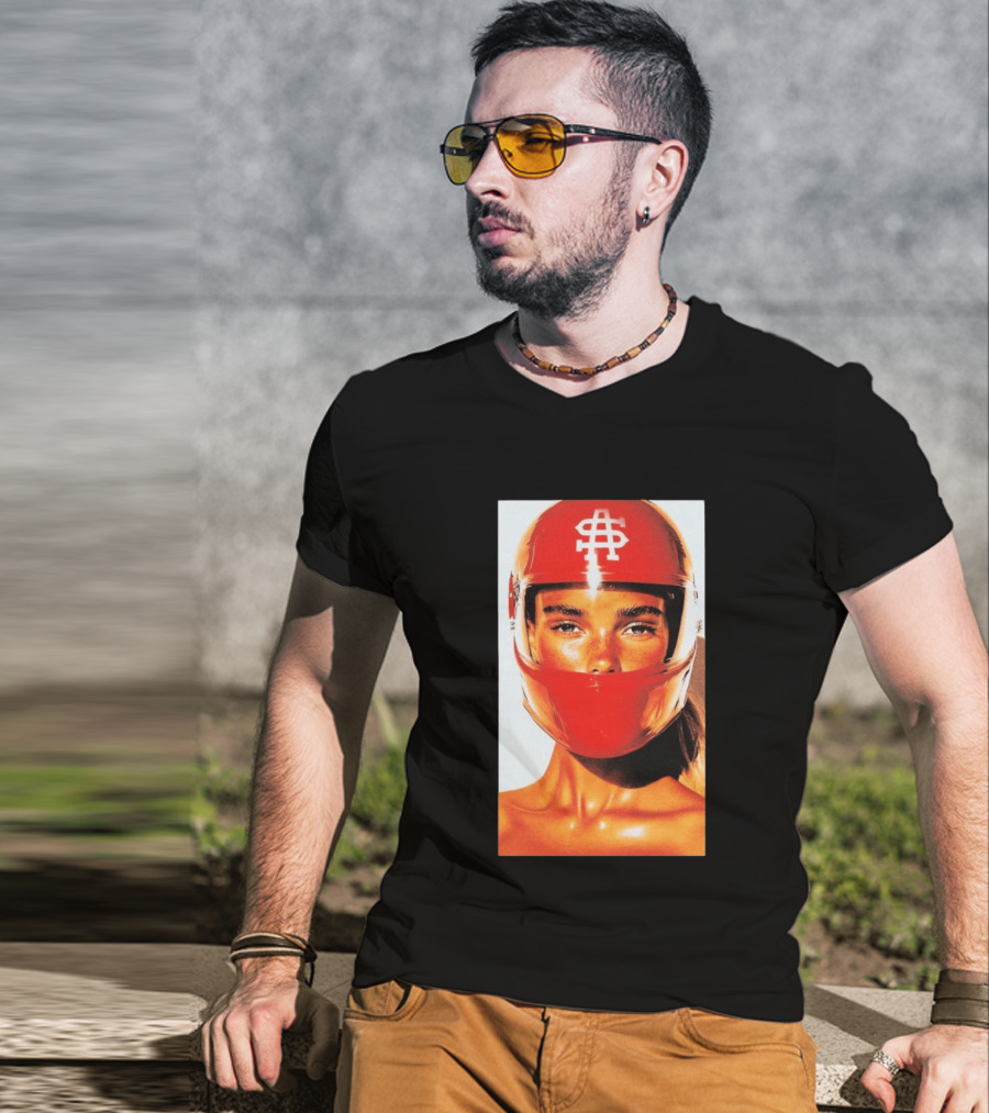 Sauna Sa Race Girl Helmet Icon Red Racing T-Shirt
