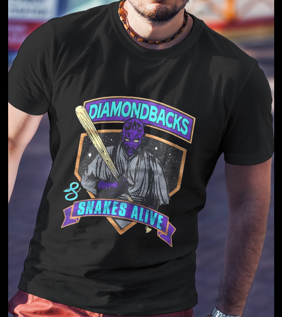 Diamondbacks Snakes Alive Baseball Jedi Warrior T-Shirt