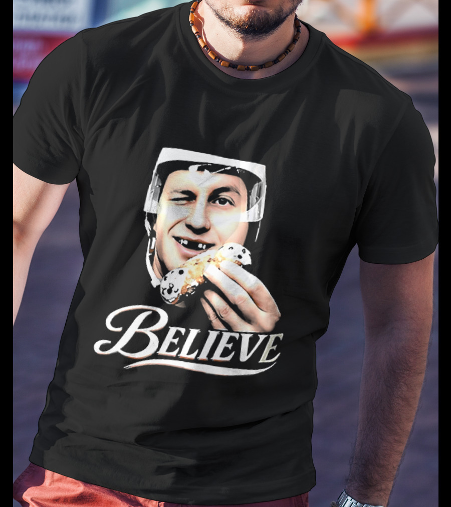 Believe Jack Hughes Big Head Philadelphia Flyers NHL T-Shirt