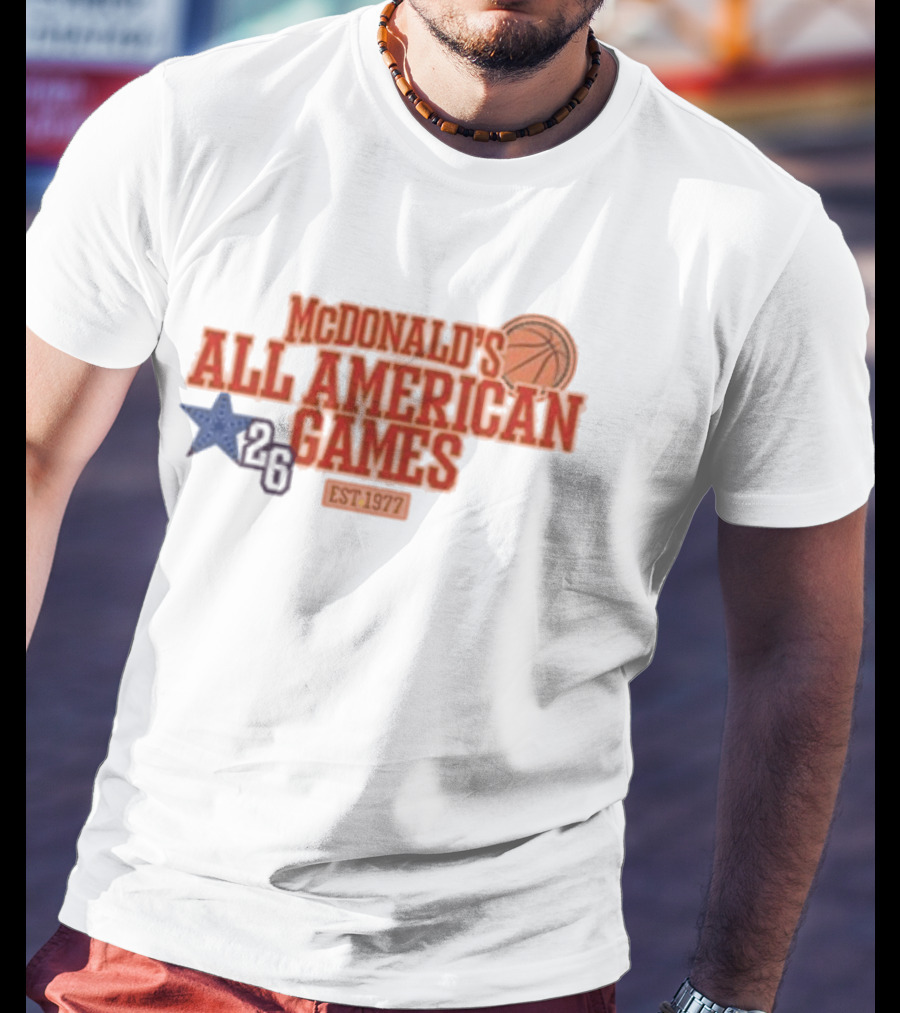 McDonald's All American Games 2026 Basketball Star Est 1977 T-Shirt
