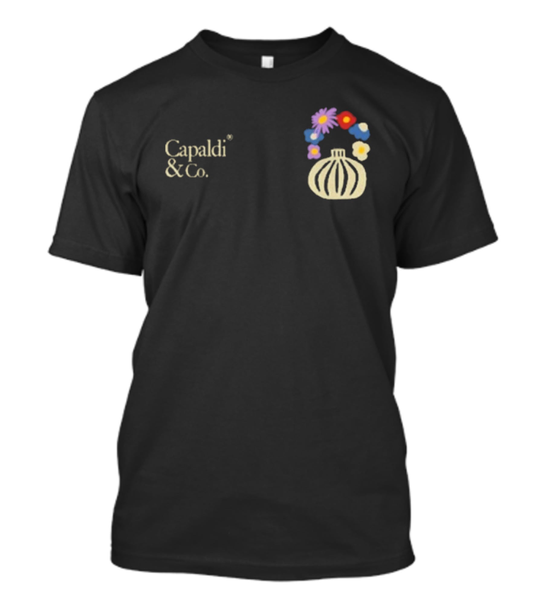 Capaldi & Co Flower Pot Colorful Blooms T-Shirt