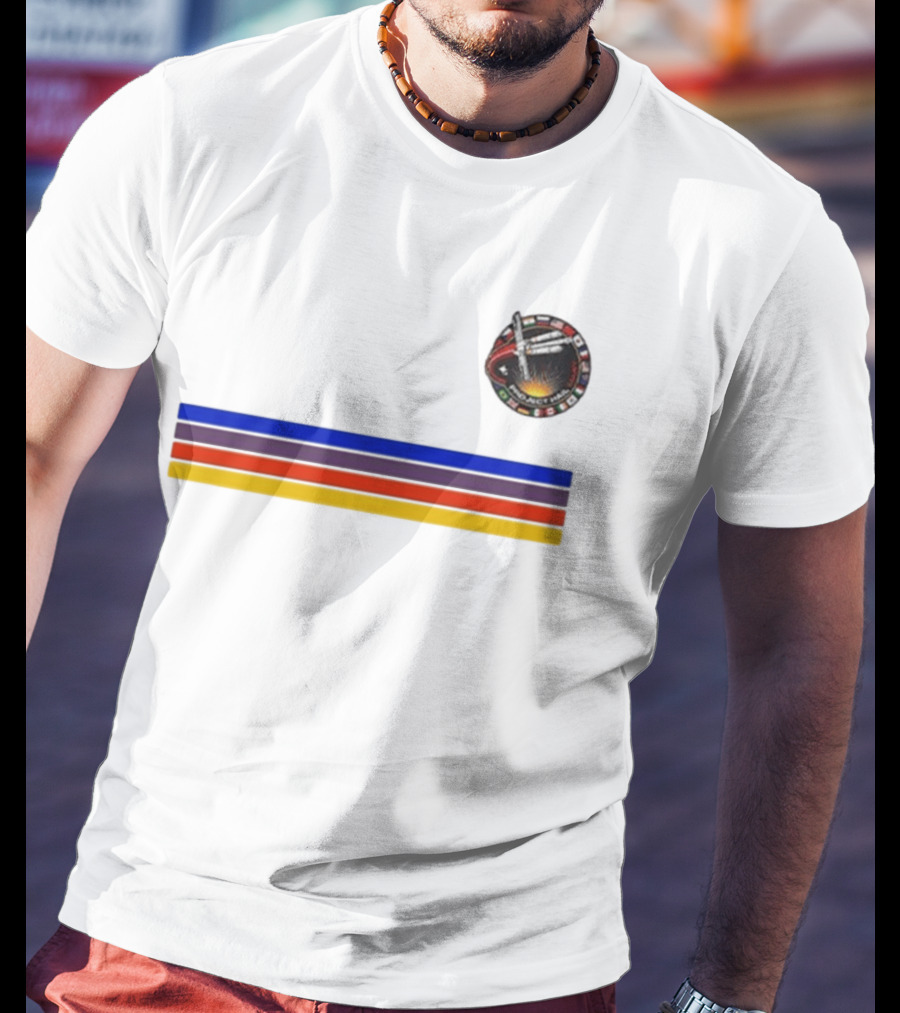 Ryan Gosling Project Hail Mary Mission Patch Rainbow Stripes T-Shirt