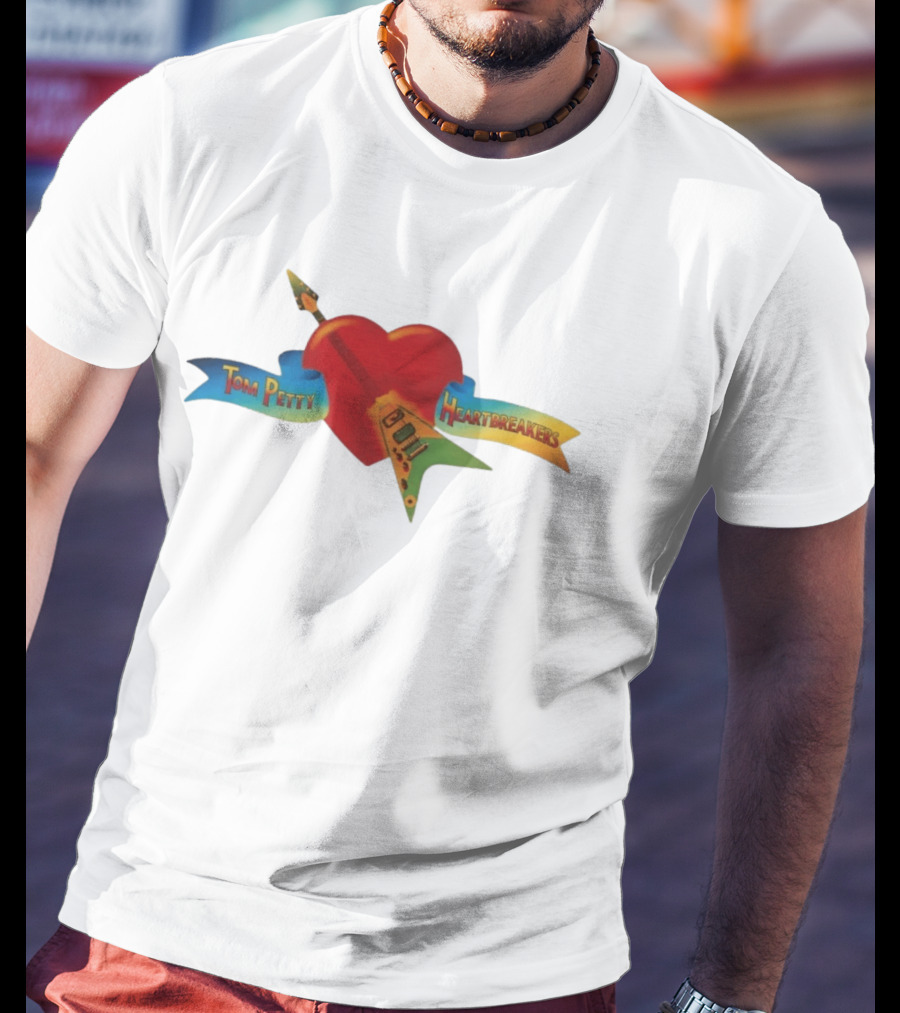 Tom Petty Heartbreakers Heart With Guitar T-Shirt
