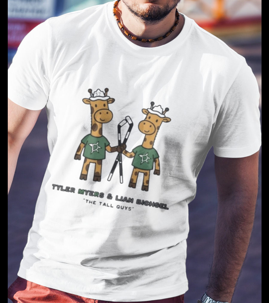 Tyler Myers Lian Bichsel The Tall Guys Giraffe T-Shirt