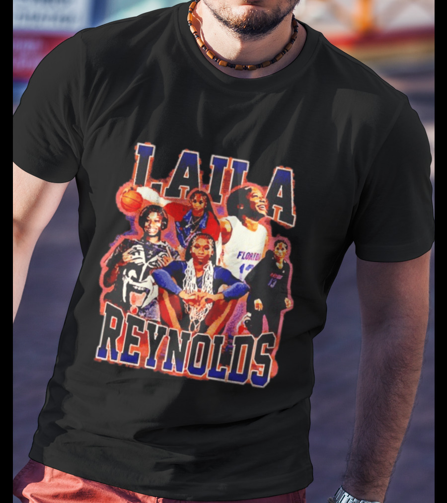 Laila Reynolds Florida Gators Basketball Caricature NCAA Men's Team T-Shirt