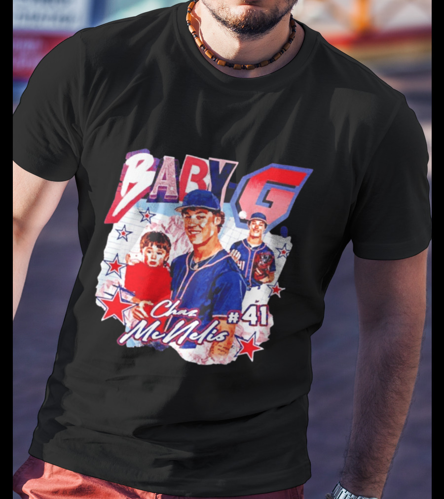 Chaz McNelis 41 Baby G Arizona Wildcats Baseball Stars T-Shirt