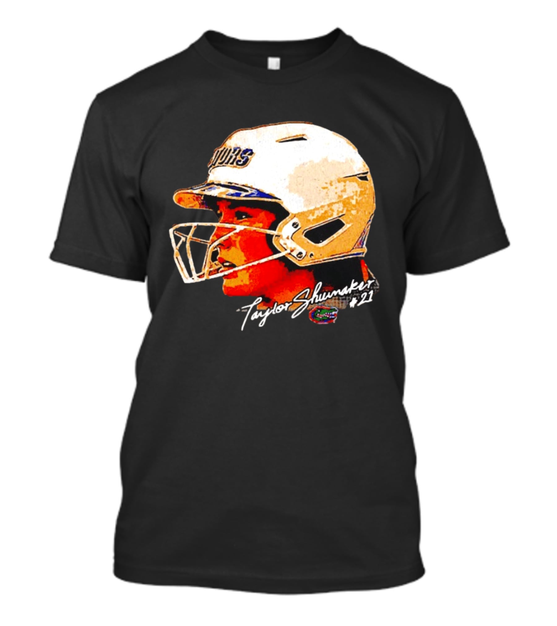 Taylor Shumaker Florida Gators Softball Big Head #21 T-Shirt