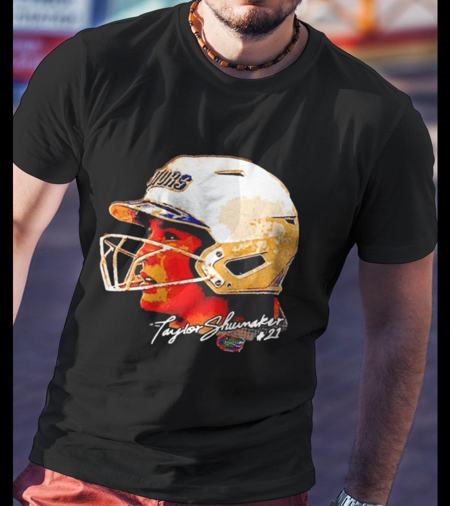 Taylor Shumaker Florida Gators Softball Big Head #21 T-Shirt