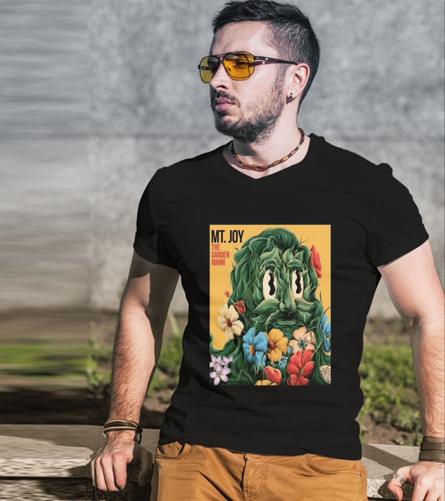 MT Joy The Garden Mann Album Floral Face T-Shirt