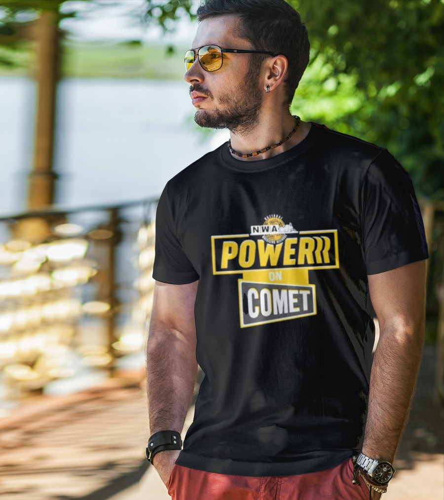 National Wrestling Alliance Powerrr On Comet Retro Sports Entertainment T-Shirt