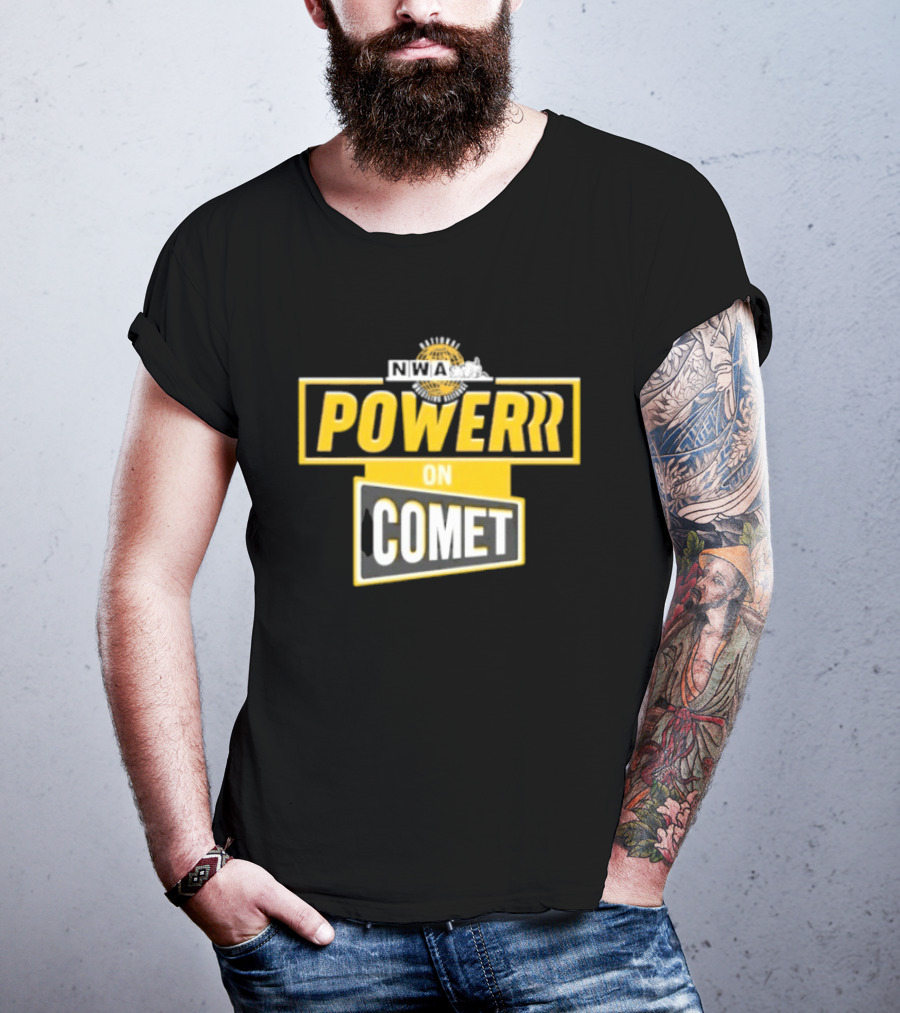 National Wrestling Alliance Powerrr On Comet Retro Sports Entertainment T-Shirt
