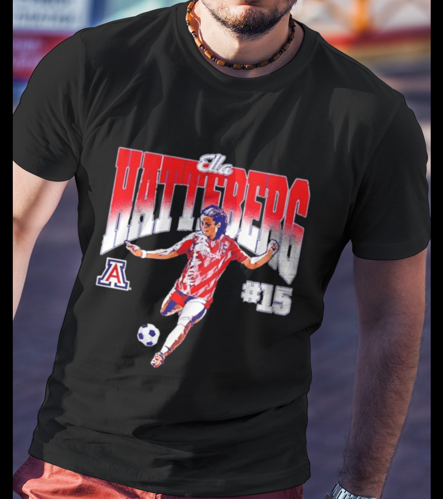 Ella Hatteberg Arizona Wildcats Soccer Player #15 T-Shirt