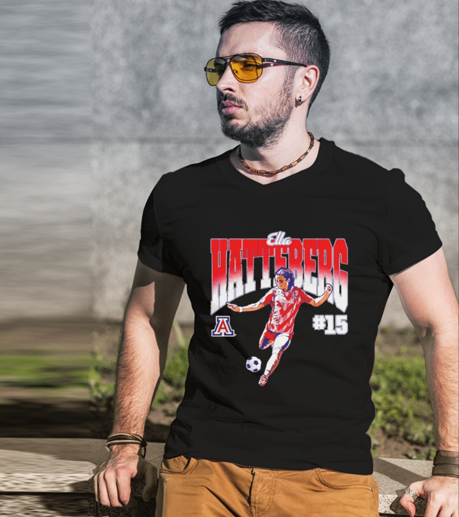 Ella Hatteberg Arizona Wildcats Soccer Player #15 T-Shirt