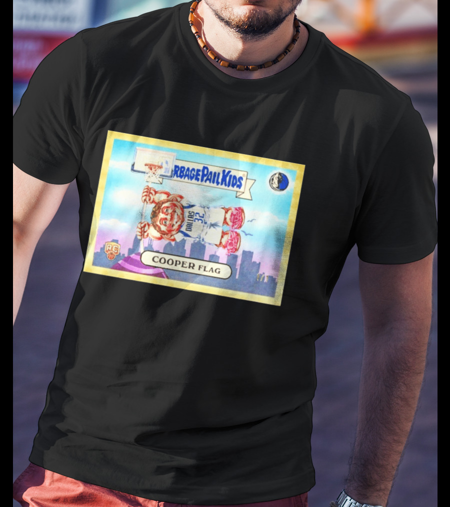 Garbage Pail Kids Cooper Flagg Dallas 32 RC Basketball Skyline T-Shirt