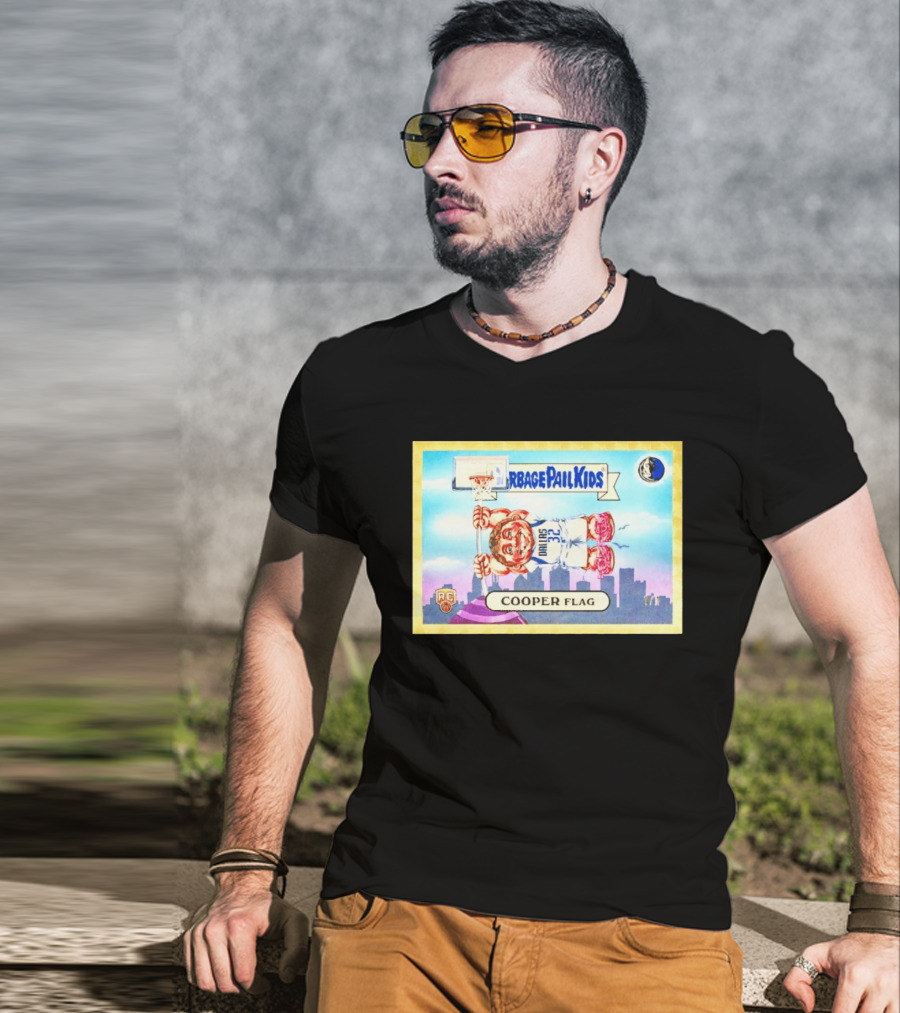 Garbage Pail Kids Cooper Flagg Dallas 32 RC Basketball Skyline T-Shirt