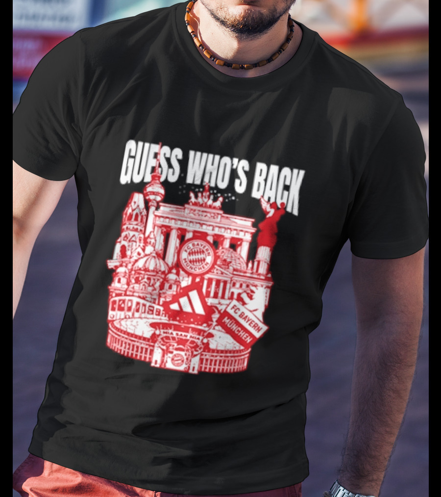 Guess Who's Back FC Bayern Munchen Iconic City Landmarks Red T-Shirt