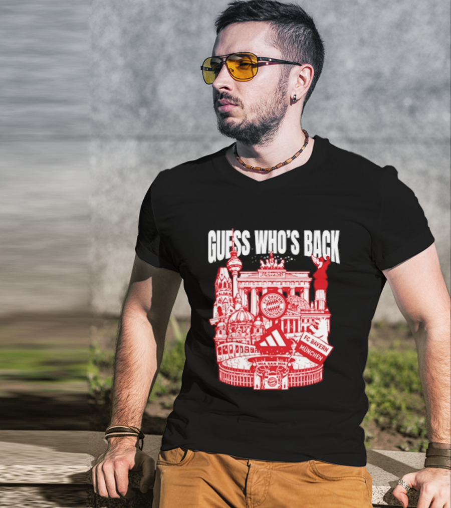 Guess Who's Back FC Bayern Munchen Iconic City Landmarks Red T-Shirt