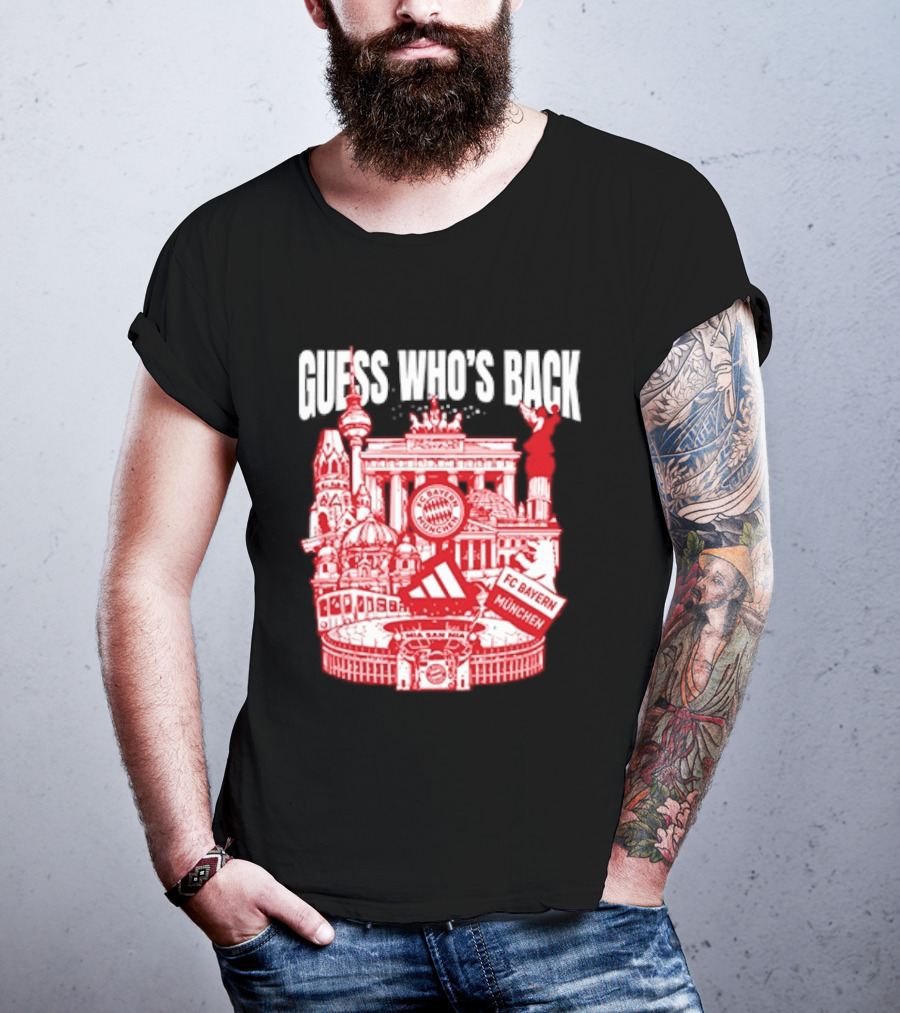 Guess Who's Back FC Bayern Munchen Iconic City Landmarks Red T-Shirt