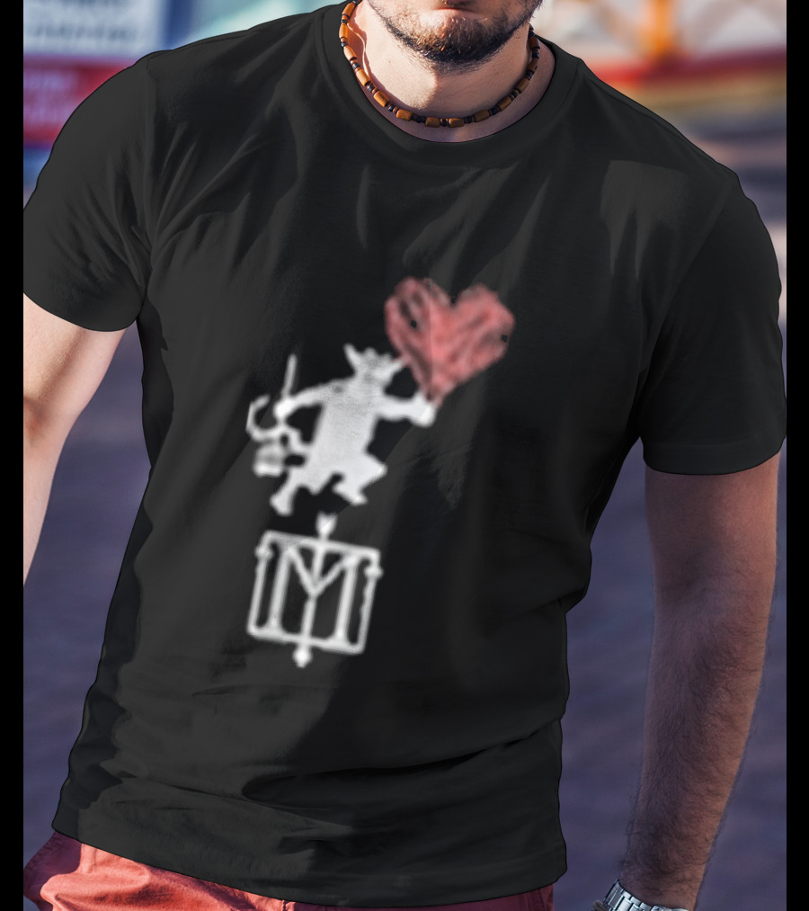 The Menzingers Heart Flame Devil Holding Heart T-Shirt