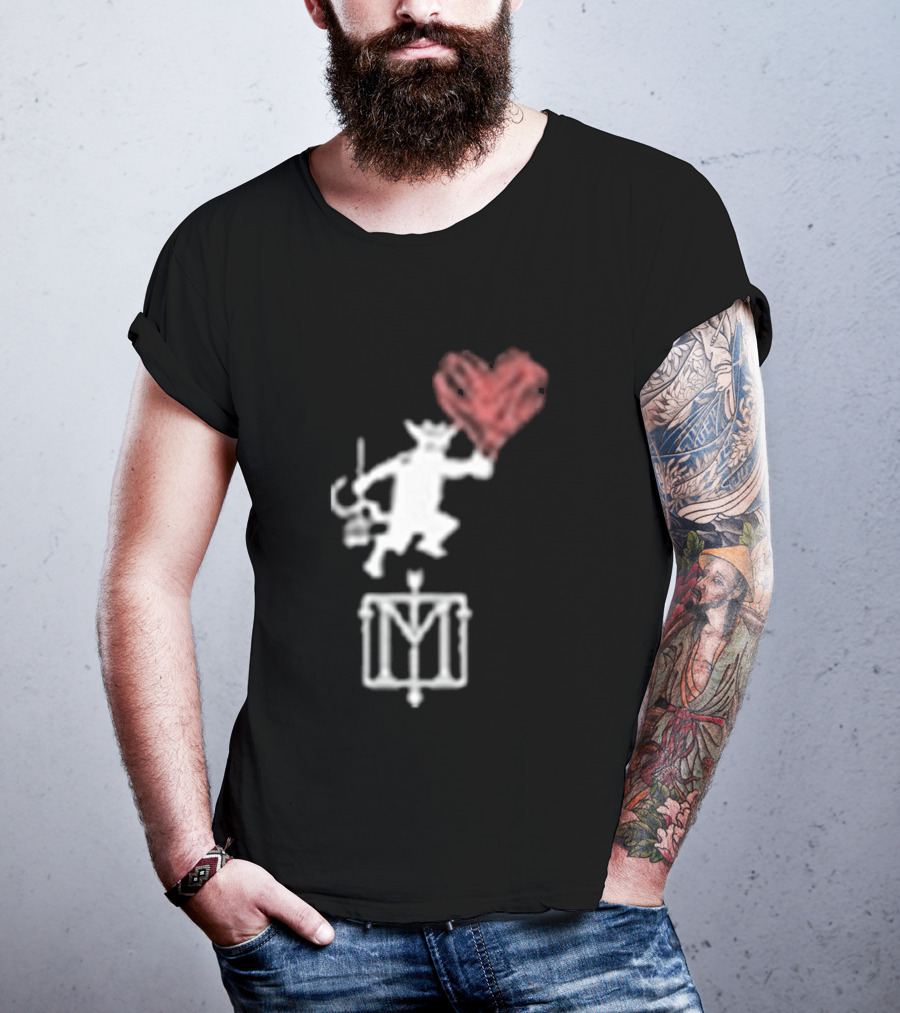 The Menzingers Heart Flame Devil Holding Heart T-Shirt