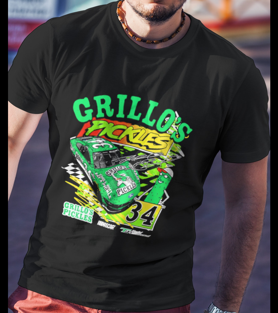 Grillo's Pickles Race Car Todd Gilliland Front Row Motorsports #34 T-Shirt
