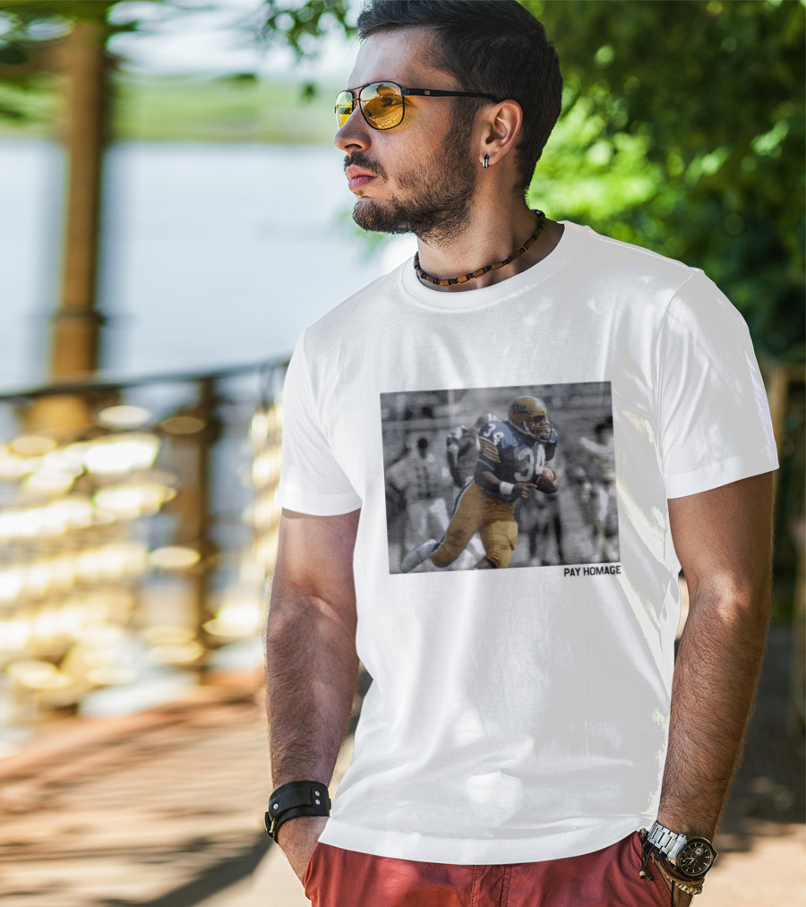 Pitt Panthers Craig Ironhead Heyward Pay Homage Sports Legend 34 T-Shirt