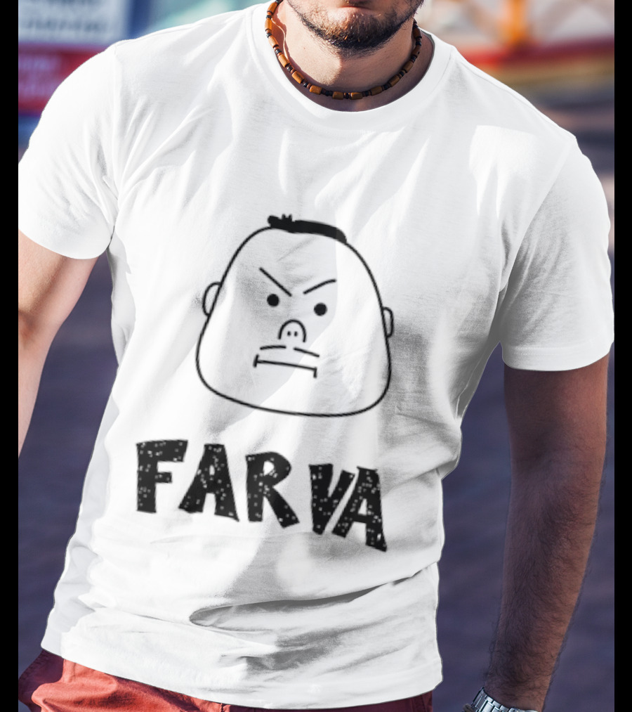 Farva Cartoon Big Head Bachelor Party Drawing T-Shirt