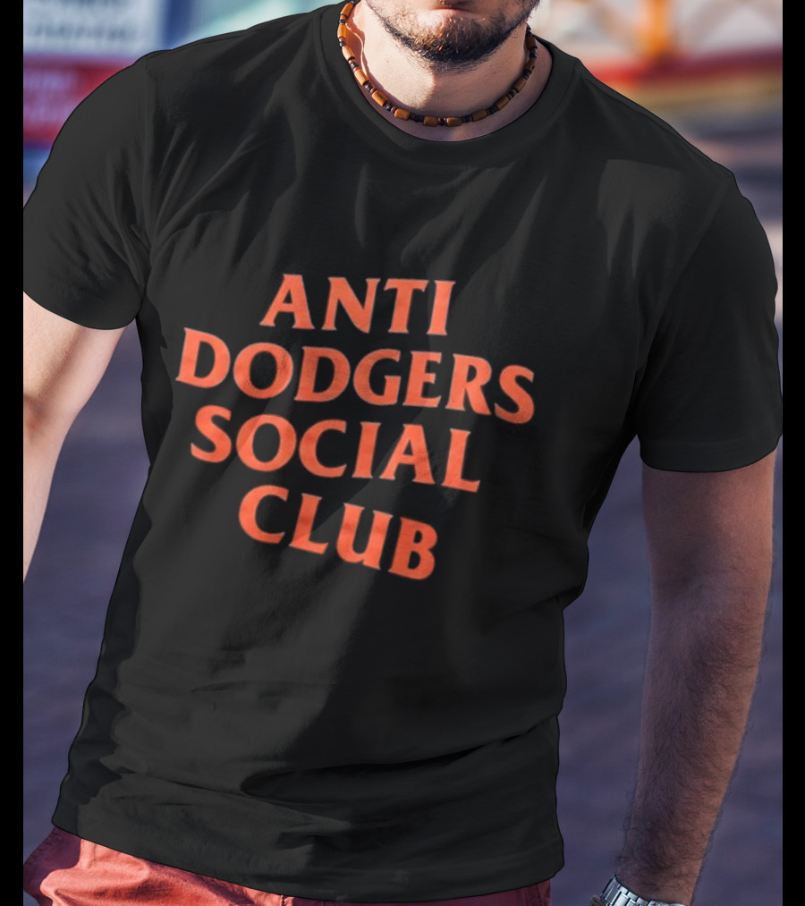 Anti Dodgers Social Club Trendy Baseball Rivalry T-Shirt