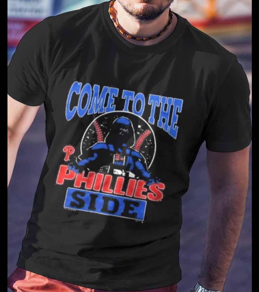 Philadelphia Phillies Come To The Dark Side Star Wars Mashup T-Shirt