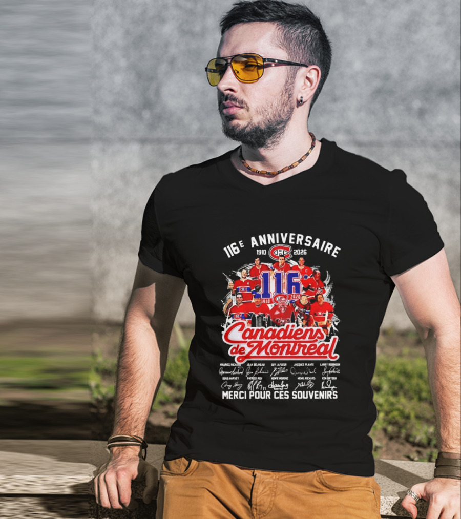 116e Anniversaire Canadiens De Montréal 1910 2026 Merci Pour Ces Souvenirs T-Shirt