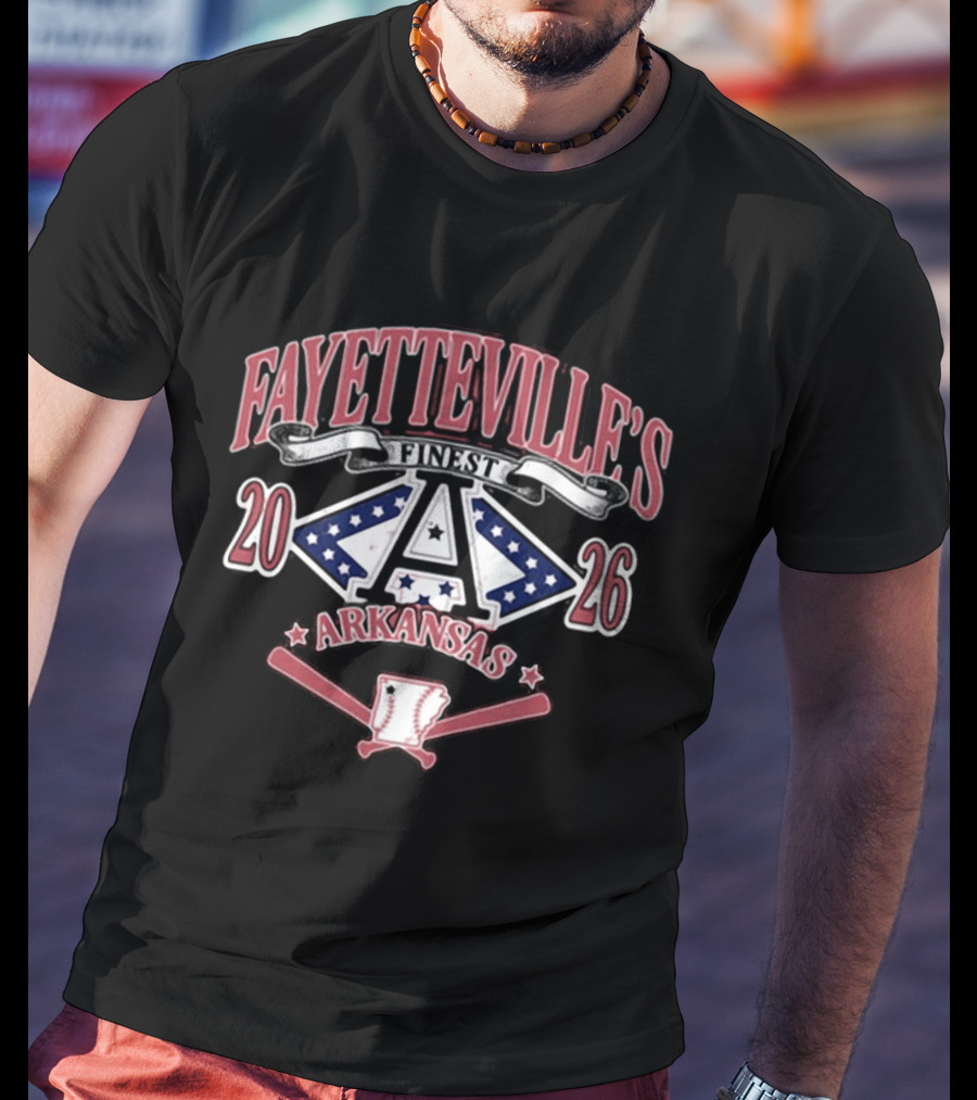 Fayetteville's Finest Baseball Arkansas 2026 Sports Team T-Shirt