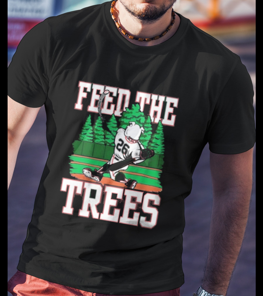 Feed The Trees Baseball Batter Forest Swing 28 T-Shirt