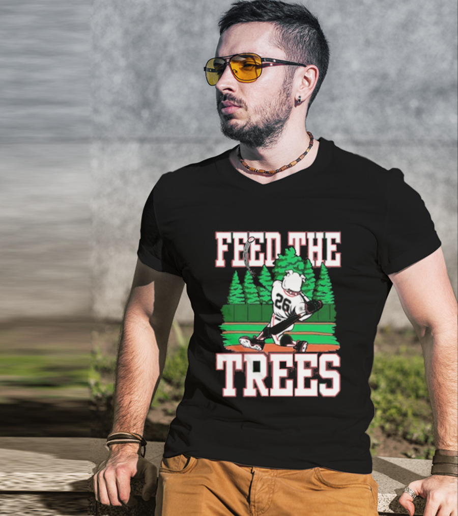 Feed The Trees Baseball Batter Forest Swing 28 T-Shirt