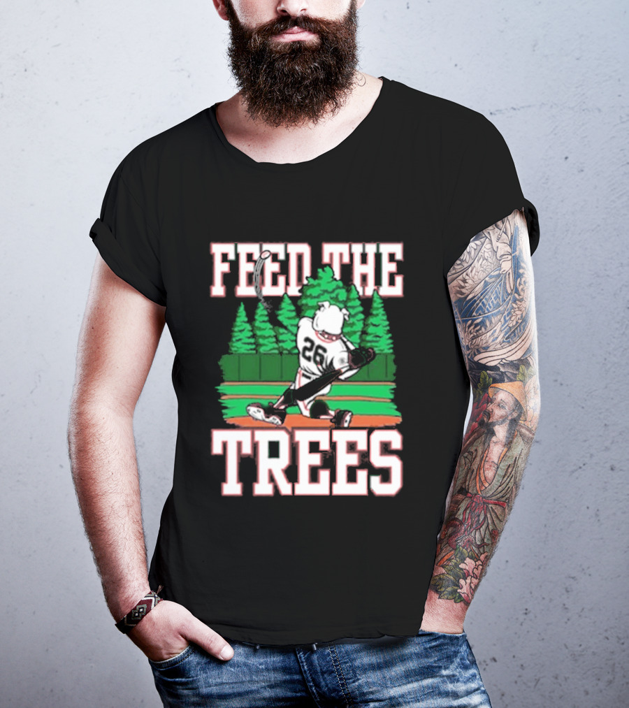 Feed The Trees Baseball Batter Forest Swing 28 T-Shirt