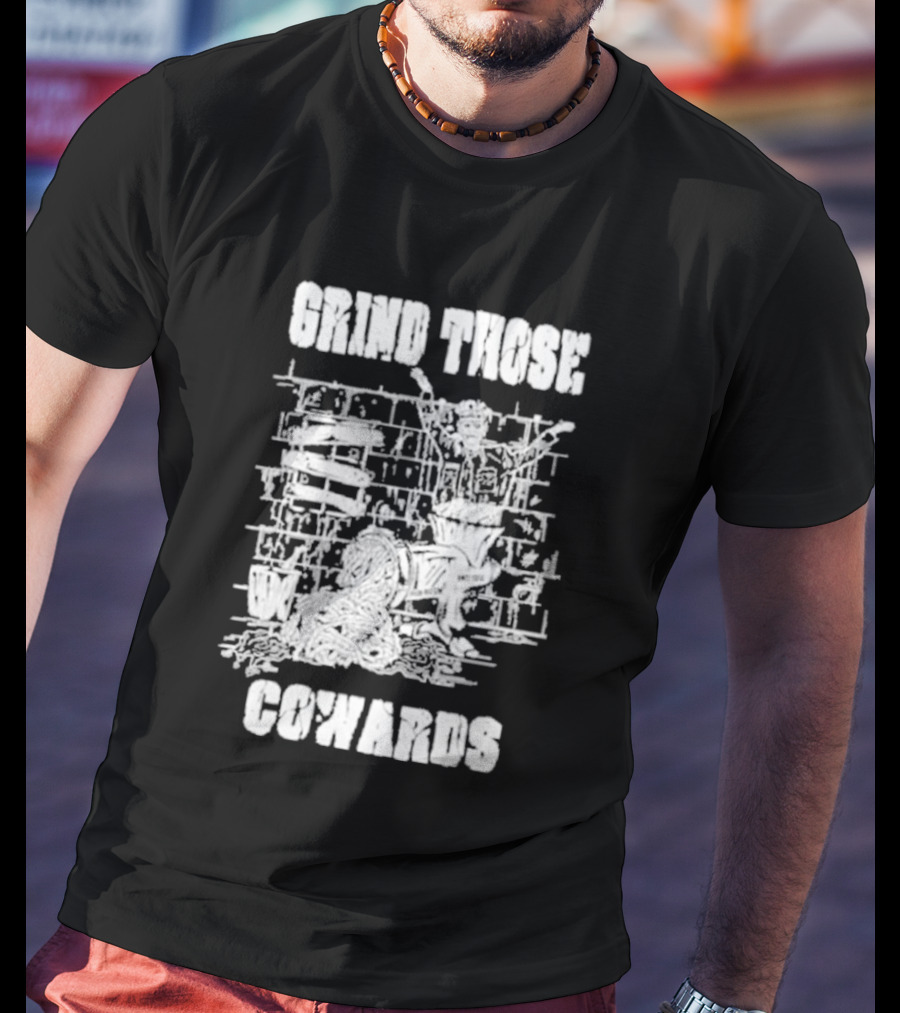 Piled Flesh Grind Those Cowards Chainsaw T-Shirt