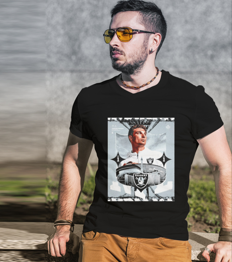 Fernando Mendoza Raiders Allegiant Stadium RD 1 PK 1 T-Shirt