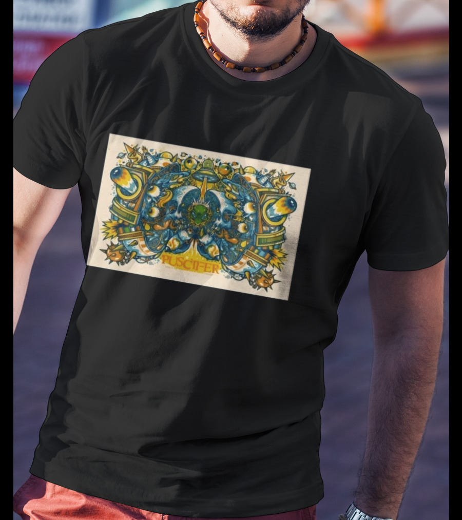 Puscifer Indianapolis April 23 2026 Tour Abstract Symmetry And Cosmic Vibes T-Shirt