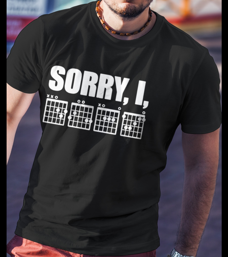 Sorry I DGAF Guitar Chord Charts Music Humor T-Shirt