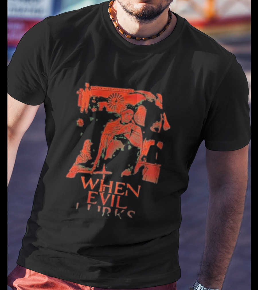 When Evil Lurks Wrath Of God Retro Red T-Shirt